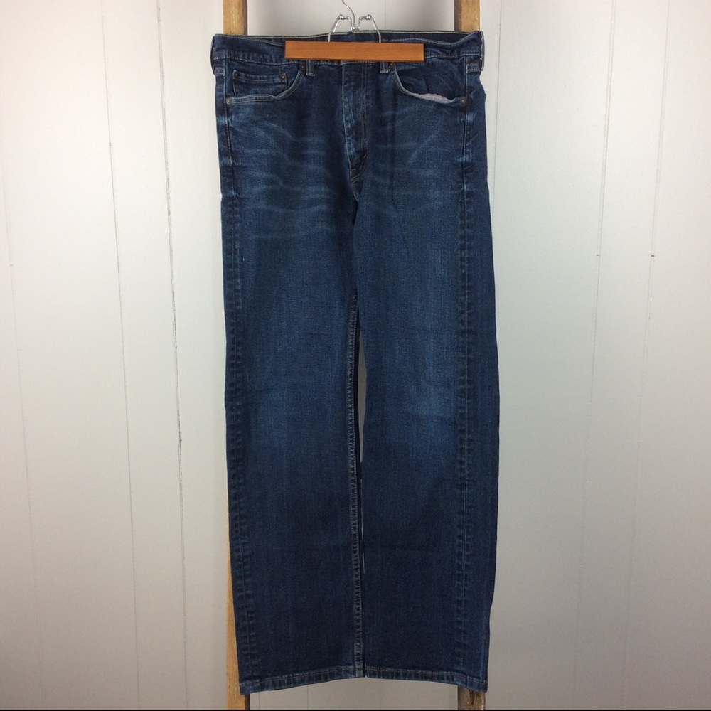 Levis 505 Straight Leg Dark Wash Jeans 36x32